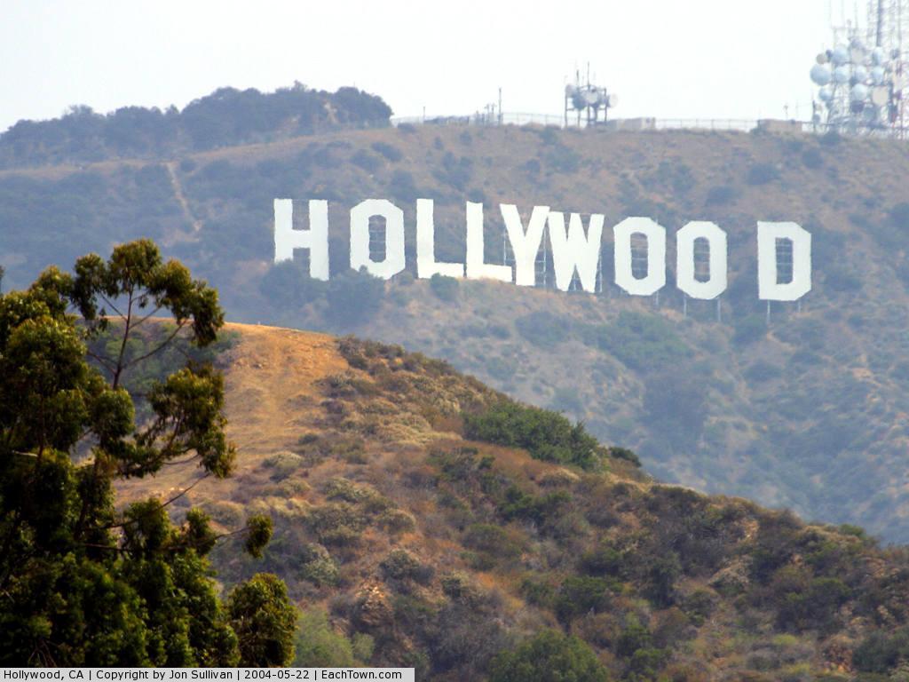  - The Hollywood sign seen from Hollywood Blvd.