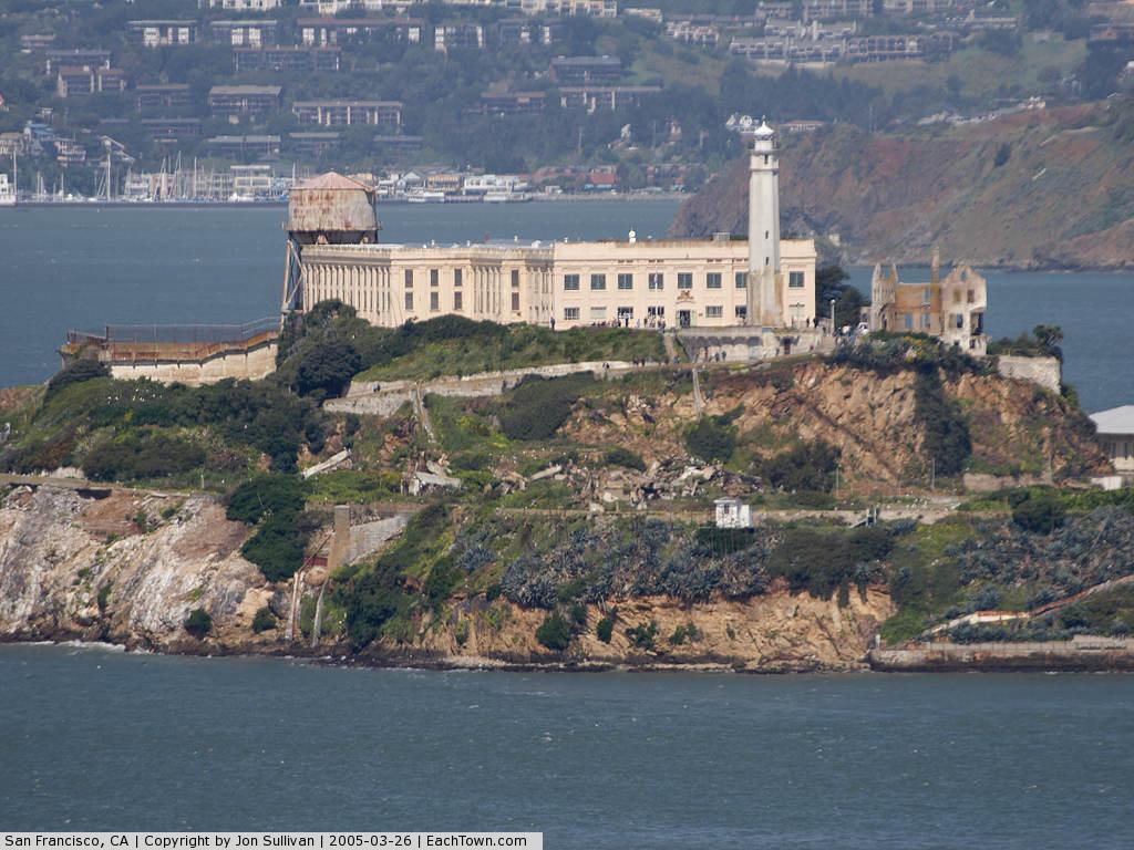  - Alcatraz Island Prison see from Coit tower