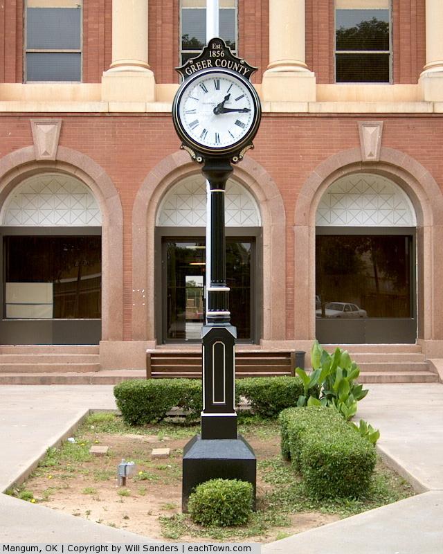 - Clock at courthouse (Greer county)