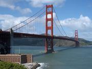 San Francisco, CA - The Golden Gate Bridge and Fort Point in San Francisco